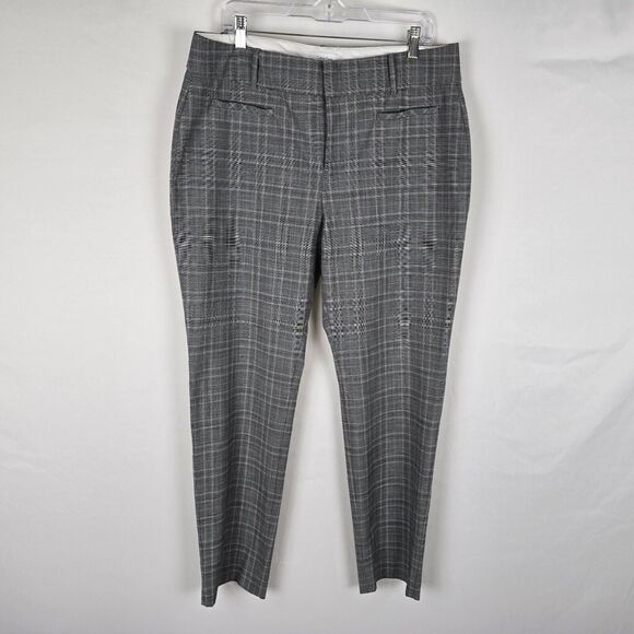 Calvin Klein Dress Slacks Women's 14 Check Pattern Gray Black & White - Picture 1 of 16